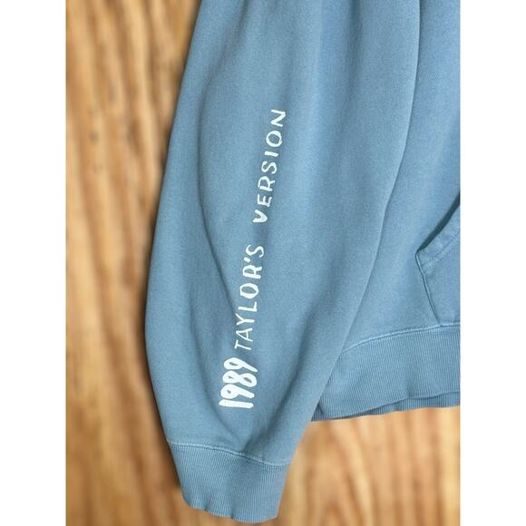 Taylor Swift 1989 Taylor's Version Hoodie Dusty Blue Eras Tour Merch Sz 4XL - Picture 3 of 6